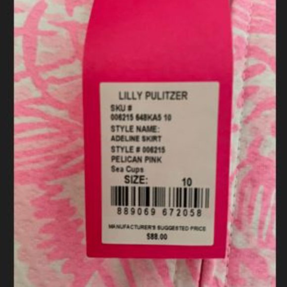 Lilly Pulitzer Adeline Skirt Pelican Pink Skirt NWT Size 10 - Picture 2 of 2